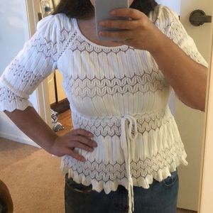 White Free People Top